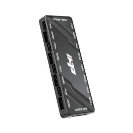 PC Fan Hub,5V3pin ARGB&12V4pin PWM 2in1 Total 16 Ports ARGB Fan Hub,SATA Power, Magnetic Base Greater Flexibility