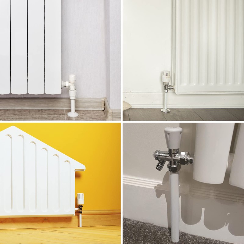 200mm x 15mm Radiator Pipe Covers White- Pipe Covers- Radiator