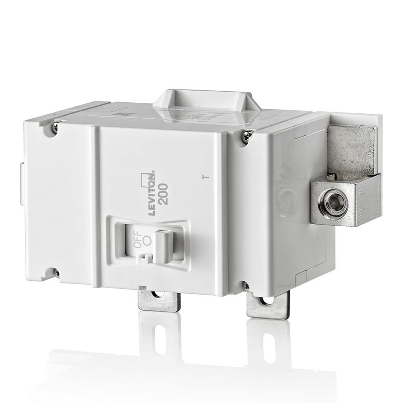 Leviton 200A 2-Pole Main Circuit Breaker, Thermal Magnetic, LM200-T, White
