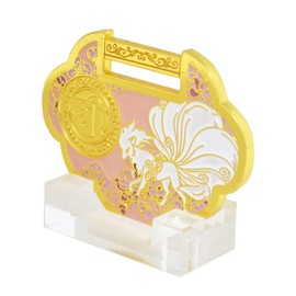 Feng Shui Romance Lock Patron Saint Guardian Amulet Ornaments, Gold, Base 5x1.5cm Lock 7.5x5.5cm Box 7.5x7.5x3.5cm
