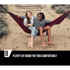 Bear Butt Double Parachute Camping Hammock, Blue/Gray