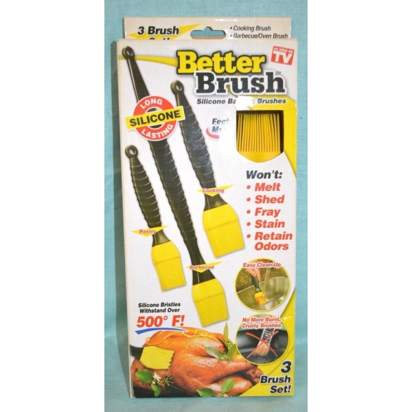 Better Brush NEW BETTER Brush 3 PC Set Basting SILICONE
