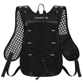 Suntic Cycling Backpack, Cycle Backpack, Running Backpack, Sports, Outdoor, Cycle Bag, Waterproof, Breathable, Lightweight, Black