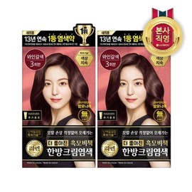 Rien Black Hair Secret Cream Hair Dye 120g Wine Brown 2 packs / 리엔 흑모비책 크림 염색약 120g 와인갈색 2개
