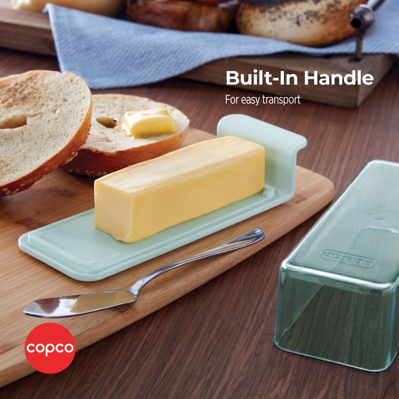 Copco Butter Dish with Clear Lid and Measurment Guide, 7.2