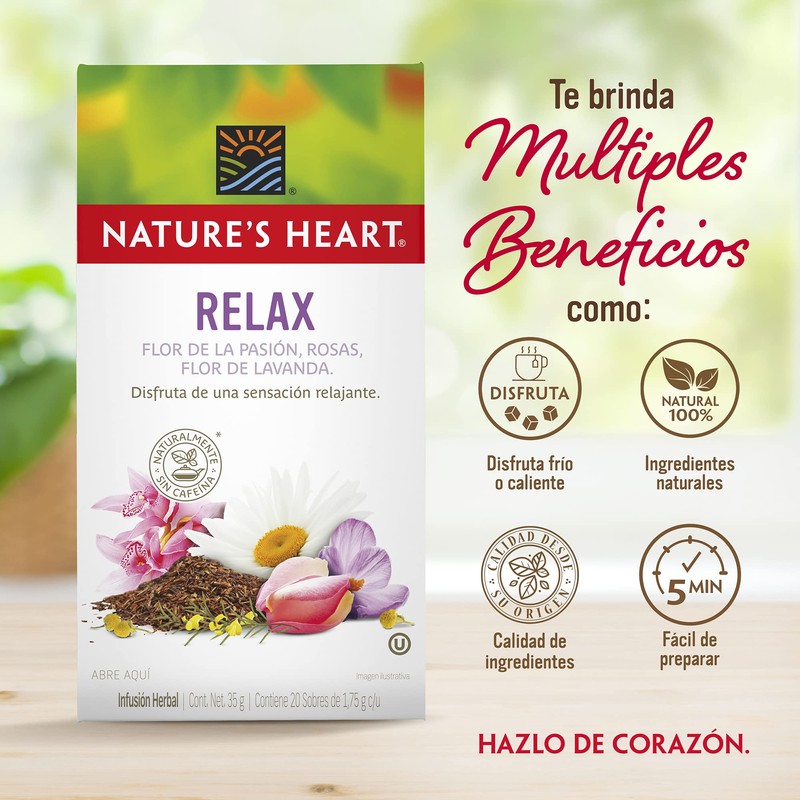 Nature's Heart, Té Relax, 35 gramos