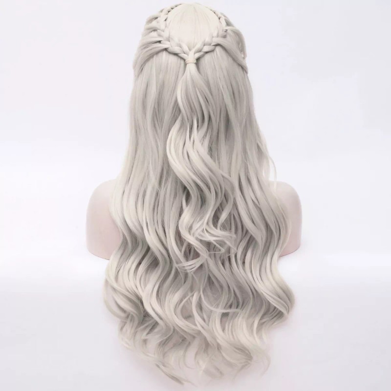 Vocoste Peluca Para Mujer Dama 26'' Dorado Claro Trenzada