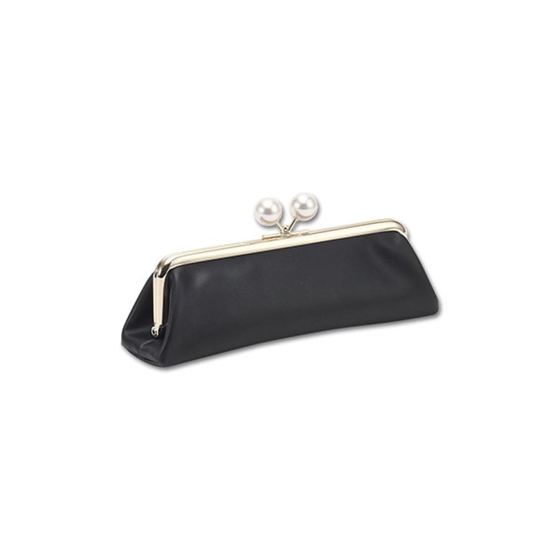 Mariquant Embossed Daisy Pearl Gama Pen Case, Black