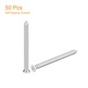 uxcell ST4x50mm White Screws Self Tapping Screws, 50pcs Flat Head