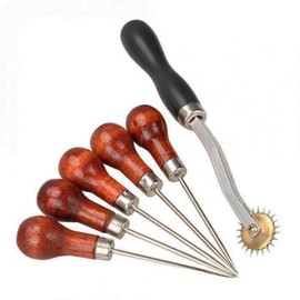 Set di 5 punzoni + rotella dentata per segnare il cuoio 4564.