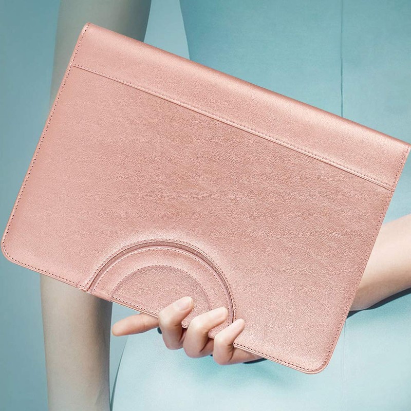 Darolin Zippered Leather Padfolio Portfolio with [Hidden Handle] and [Clipboard],