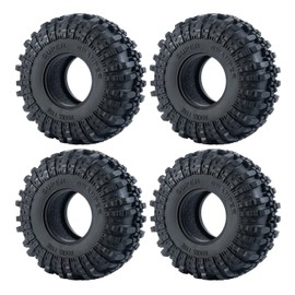 RC-Hub 4pcs 2.2'' Rubber Tires Beadlock Wheel Tires OD with Foam 137mm for 1/10 Axial Wraith 90048 RR10 RC Crawler Car