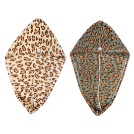 WOONEKY 2pcs Lady Hair Drying Towel Quick Drying Fleece Caps for Efficient Hair Absorption Lightweight and Portable for Daily Use and Travel