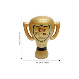 NUOBESTY Inflatables Plastic Trophy Inflatable Trophy Cup, Inflatable Trophy Toys with Handles Golden Award Trophy for Carnival Games Classroom Activities Parties Decorations Plastic Trophy