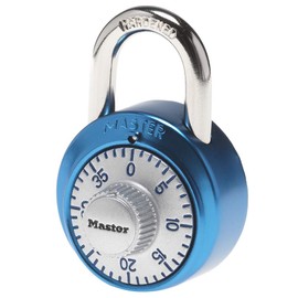 Master Lock 1561DAST - Candado de combinación con cerradura, 1 paquete, resistente a los cortes, los colores pueden variar
