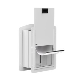 Double-Flap Pet Door for Wall and Door, with Closing Panel and Lock, Dog Door and Cat Door, Adjustable Passage, Suitable for Pets Up to 12 lbs. (Small Size)