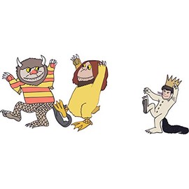 Wall Decal: Where The Wild Things are Title of Famous Children's Book Artwork Vinyl - Cute and Creative Art of a Child's Picture Book Design for Nursery and Kid's Room Decoration - 20" x 8"