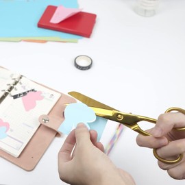 NatSumeBasics 7 Inch Gold Shears Knife Edge Craft Tailor Scissors Heavy Duty Stainless Stee...