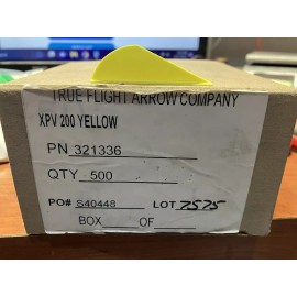 Trueflight 2" Inch True Flight XPV Vanes Fletchings, Archery Vanes priced per 10 vanes - 10 Yellow Vanes