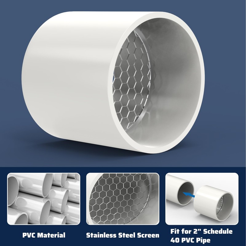 Pearwow PVC Vent Termination Cap, 1 Pcs Roof Vent Cap