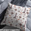 jejeloiu Wild Animal Fabric by The Yard Fox Squirrel Owl