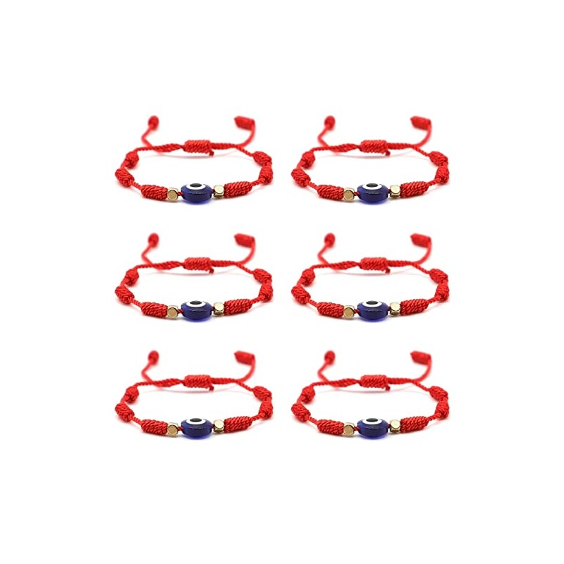 Jasimkiss Evil Eye 7 Knot Lucky Bracelets Adjustable Red String