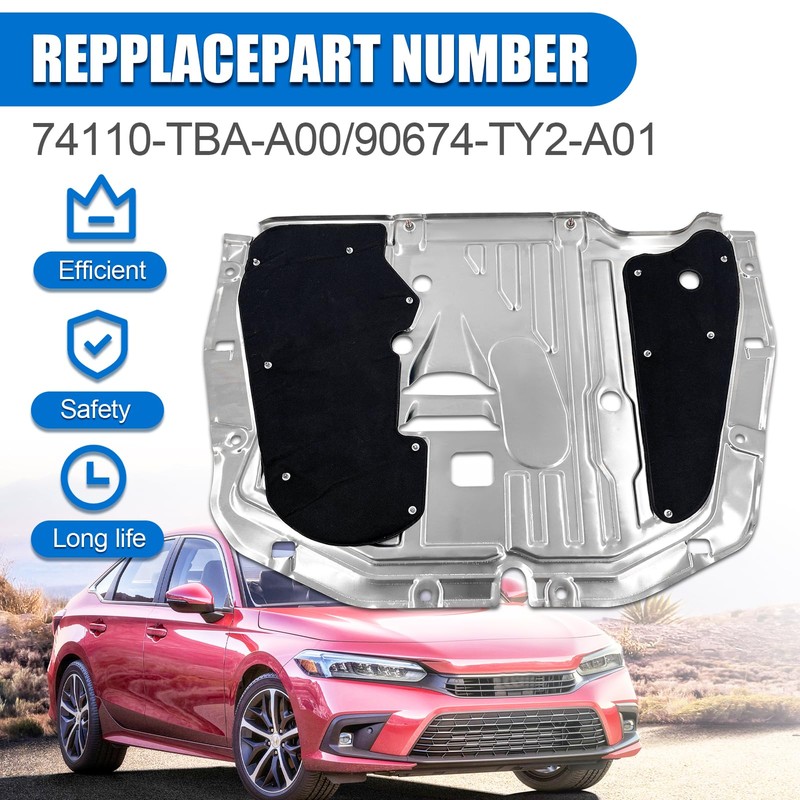 Uritue 74110-TBA-A00 Engine Splash Guard Under Car Shield Cover Board