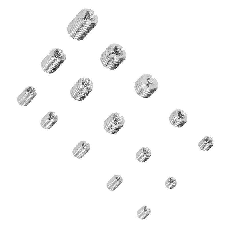 75Pcs Threaded Insert Kit Stainless Steel Silver M3 M4 M5