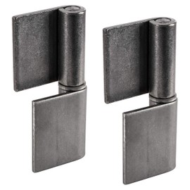 Gedotec Hinges for Welding, Pack of 2, Weld-On Tape for Metal Doors, Weld-On Hinge Height 80 mm, DIN Right, Heavy Duty Hinge for Garden Gates and Machines, Gate Hinge for Steel Gates
