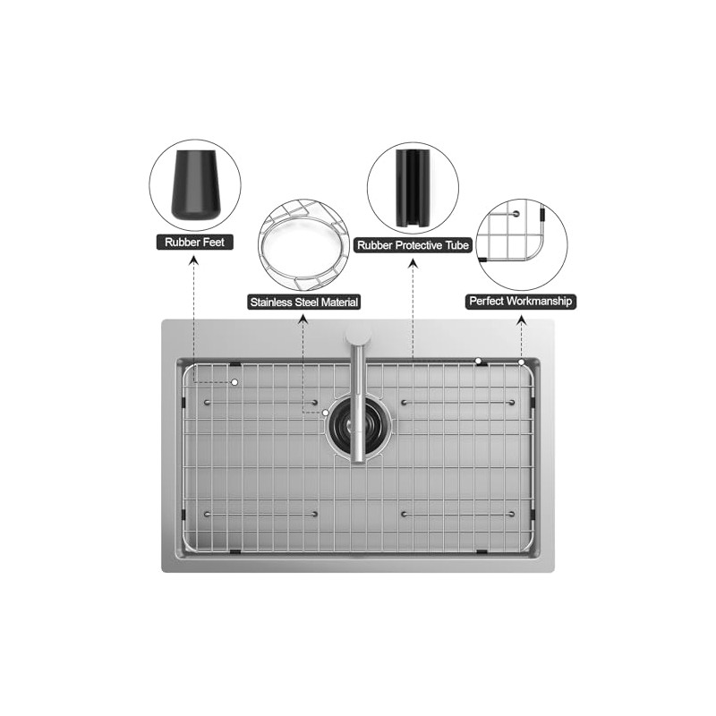 Stainless Steel Sink Grid and Protectors for Bottom of Kitchen