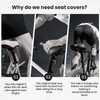 SUKOUSRAM Silicone Bike Seat Cover with Honeycomb Structure (Black, Large)