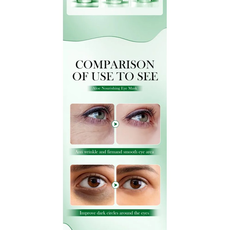 20 Pares De Mascarillas De Aloe Vera Para Ojos Reafirmantes