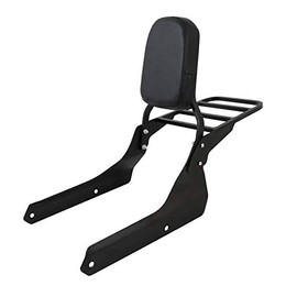 AUFER Detachable Backrest Sissy Bar And Luggage Rack With Backrest Pad Compatible With For VT750C2 Shadow Spirit VT750C2B Shadow Phantom