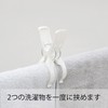 Towa Sangyo Neosul Double Spring Clothespins Wide Rod Pinch White/Blue