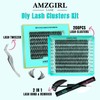 Lash Extension Kit 200PCS Lash Clusters Mix Eyelash Extension Kit