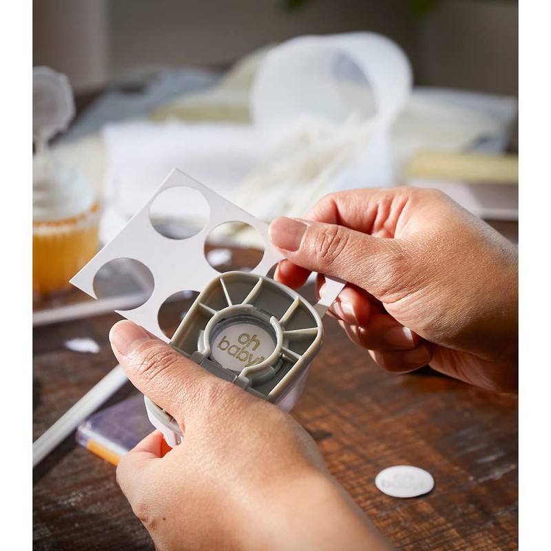 Fiskars Medium Lever Punch, Circle, Plastic, White/Orange