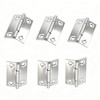 20 Pcs Sliver Small Hinge Hardware, 201 Stainless Steel Folding