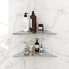 FerdY 2-Pack 10" Brushed Nickel Recessed Corner Shower Shelf, for