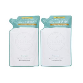 CLAYGE Shampoo & Treatment SN Smooth Floral Musk Scent, Refill, 13.5 fl oz (400 ml) each, Assorted 2