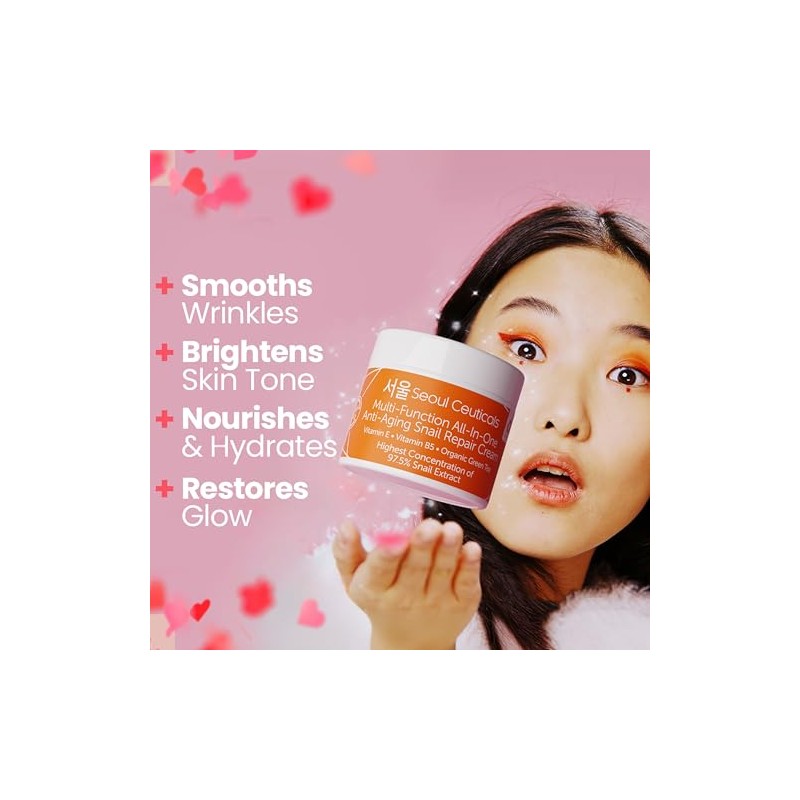 SeoulCeuticals Crema Multiusos con Extracto de Caracol, Vitamina E y