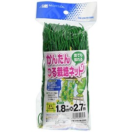 Nihon Matai Marsol Easy Growing Vine Net, 3.9 inches (10 cm) Square, 5.9 x 8.9 ft (1.8 x 2.7 m), Green, 4 Corner Attachment Rope Included