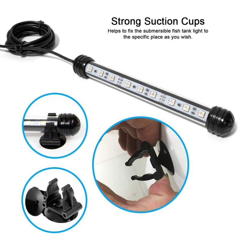 MQ 8 in Submersible LED Aquarium Light, 1.2W Color Changing