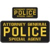 A G POLICE S AGENT EMBROIDERY PATCH 4X10 & 2X5
