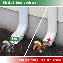 2"x3" Type-A/B Gutter Downspout Connector, Outlet Filter and Leaf Guard for Bottom of Downspouts