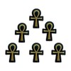 XUNHUI Gold Ankh Patch for Clothing Iron On Symbol Embroidered