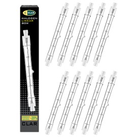 CLAR - Halogen Bulb 80 W R7S 118 mm Dimmable Halogen Rod 78 mm Replacement for Halogen Rods (Pack of 10)