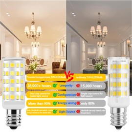 Yucclim Replacement Bulbs 20W for Conair & Jerdon Makeup Mirrors - 10x Double Sided LED Bulbs (1Pack, 3 Color Temperatures)