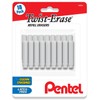 Pentel Twist Erase Refill Erasers - Pack of 18 Latex