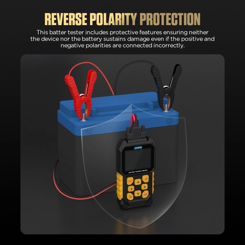 AUTOOL Car Battery Tester 12v 24v Truck Battery Load Tester