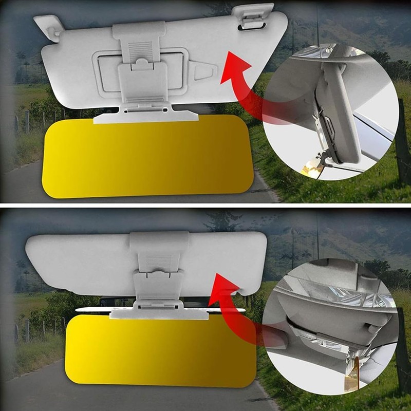 2-in-1 Car Sun Visor Extension，Universal Adjustable Anti-Glare & UV Protection